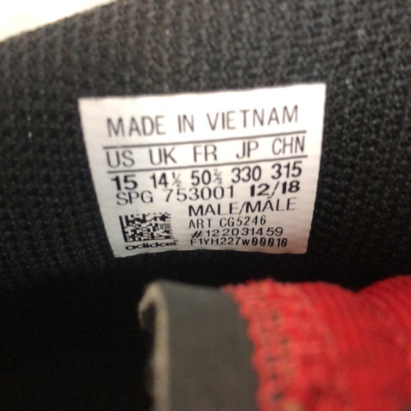 Adidas Mens Size 15 Icon Bounce Medal Baseball Cleats Shoes  Black Red NWT Sport - Picture 12 of 12